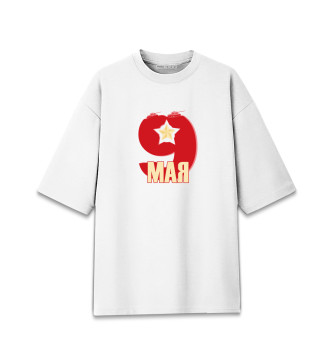 Хлопковая футболка оверсайз для девочек 9 Мая