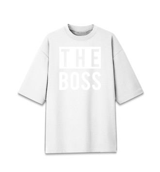 Мужская Хлопковая футболка оверсайз The boss