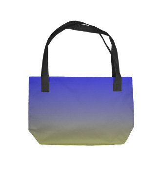 Пляжная сумка Градиент: Синий в Желтый
