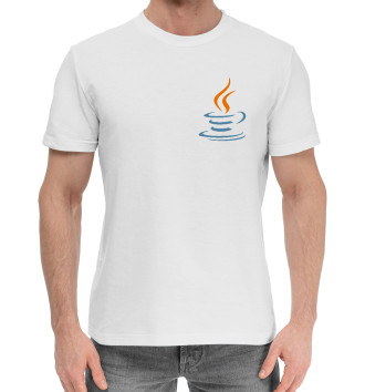 Мужская Хлопковая футболка Java Logo