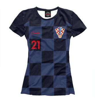 Женская Футболка Домагой Вида - Сборная Хорватии
