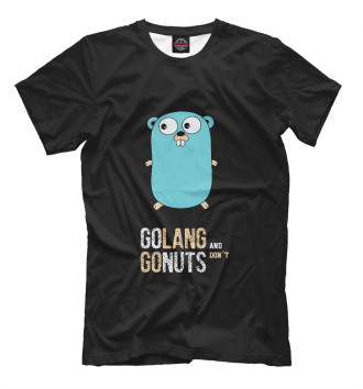 Мужская Футболка Golang and don't go nuts