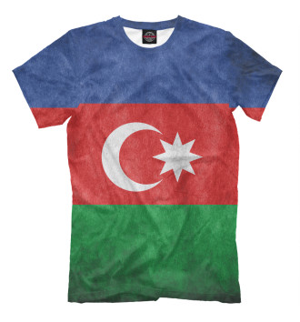 Мужская Футболка Флаг Азербайджана