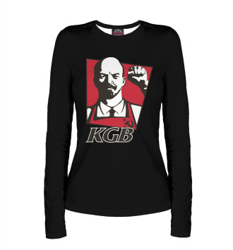 Женский Лонгслив KGB - Lenin