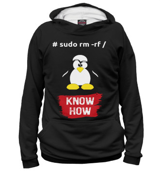 Мужское Худи Linux – Know How