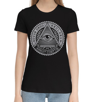 Женская Хлопковая футболка Illuminati