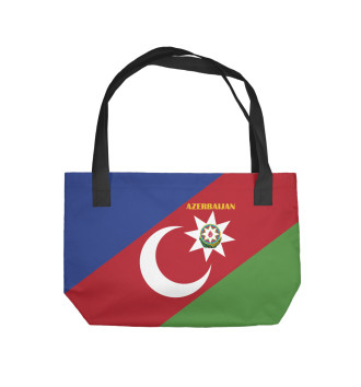 Пляжная сумка Azerbaijan - герб и флаг