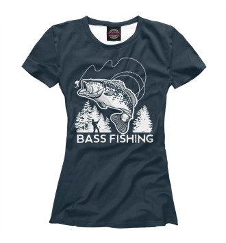 Женская Футболка Bass Fishing