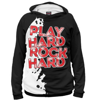 Худи для девочек Play hard rock hard