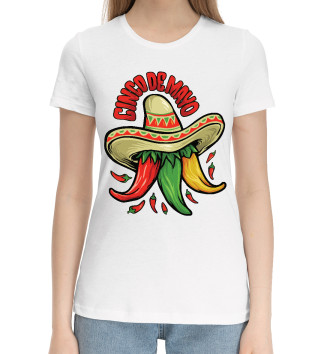 Женская Хлопковая футболка Мексиканские перцы