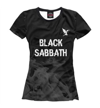 Женская Футболка Black Sabbath Glitch Black