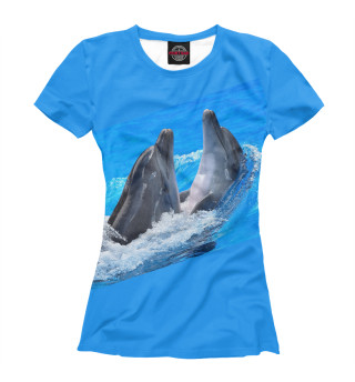 Женская футболка Дельфины
