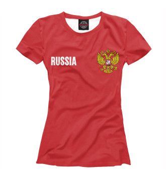 Женская Футболка Russia Герб