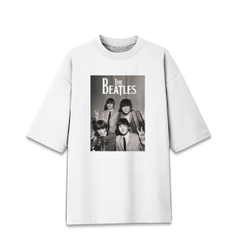 Женская Хлопковая футболка оверсайз The Beatles