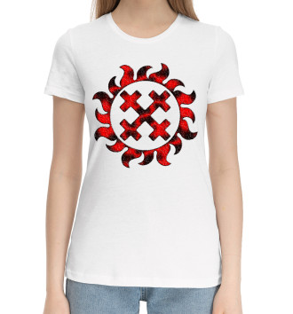Женская Хлопковая футболка Символика Богини Мары