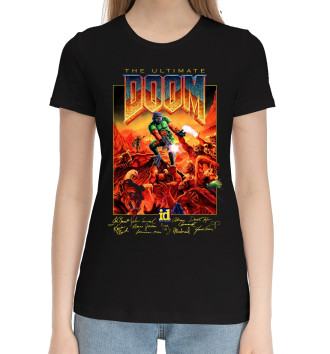 Женская Хлопковая футболка Doom