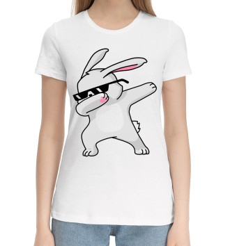 Женская Хлопковая футболка Кролик DAB