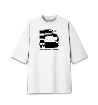 Мужская Хлопковая футболка оверсайз Porsche