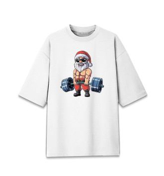 Хлопковая футболка оверсайз для девочек Power Santa