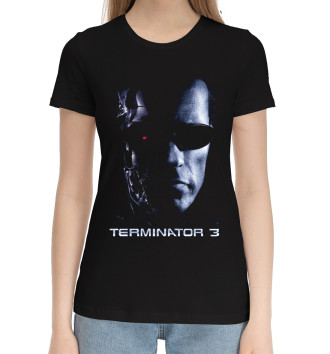 Женская Хлопковая футболка Терминатор 3