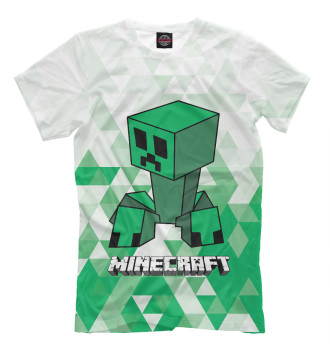 Мужская Футболка Minecraft Creeper Logo