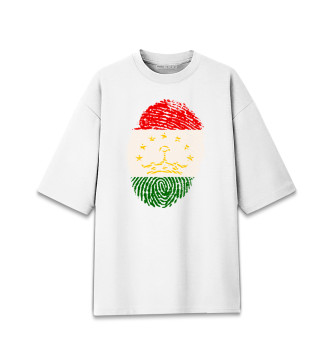 Женская Хлопковая футболка оверсайз Таджикистан