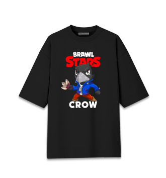 Женская Хлопковая футболка оверсайз Brawl Stars, Crow