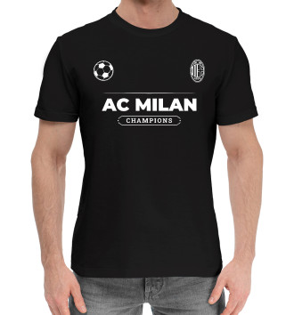 Мужская Хлопковая футболка AC Milan Форма Чемпионов