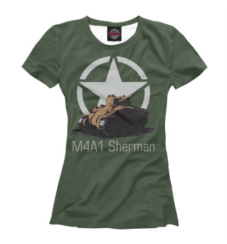 Футболка для девочек Средний танк M4A1 Sherman