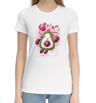 Женская Хлопковая футболка Авокадо dream