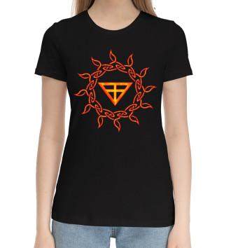 Женская Хлопковая футболка Славянский символ Морок
