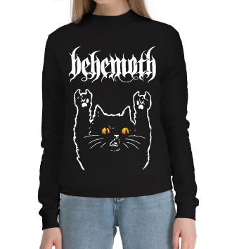 Женский Хлопковый свитшот Behemoth Rock Cat
