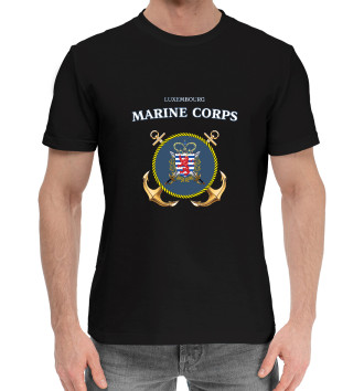 Мужская Хлопковая футболка Luxembourg Marine Corps