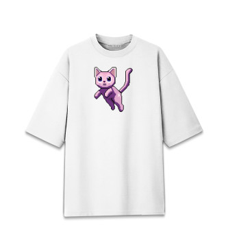 Мужская Хлопковая футболка оверсайз Волшебный кот