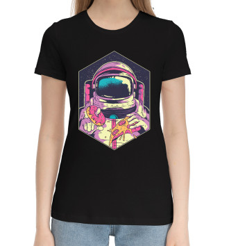 Женская Хлопковая футболка Космический закусон