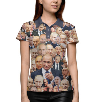 Женское Поло Путин коллаж