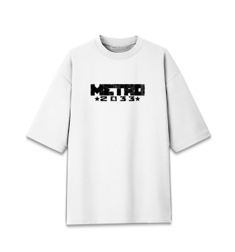 Мужская Хлопковая футболка оверсайз Metro