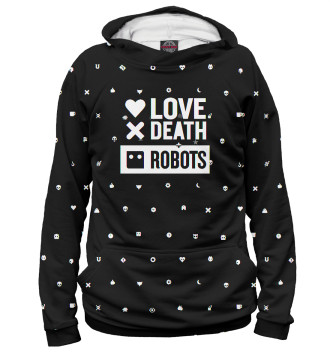 Мужское Худи Love, Death + Robots logo