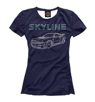 Женская Футболка Nissan Skyline R34