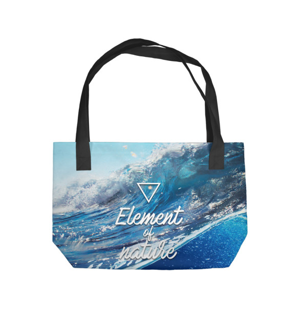 Пляжная сумка с изображением Стихия воды цвета 