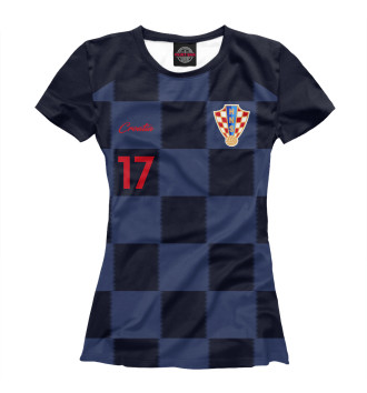 Женская Футболка Марио Манджукич - Сборная Хорватии