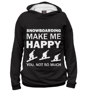 Женское Худи Snowboard make me happy