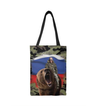 Сумка-шоппер Путин на медведе