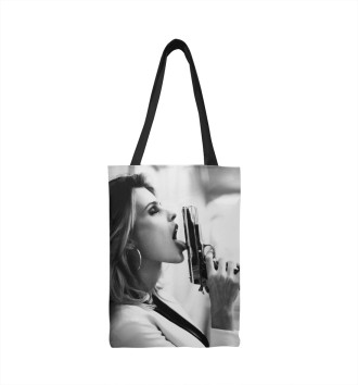 Сумка-шоппер Девушка с пистолетом