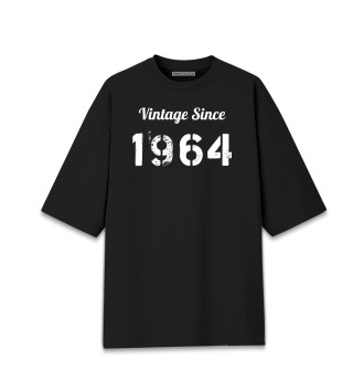 Женская Хлопковая футболка оверсайз Vintage Since 1964