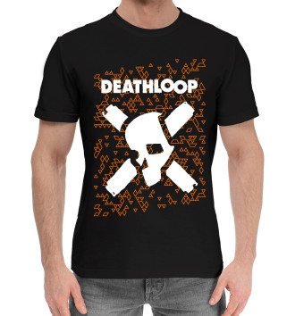 Мужская Хлопковая футболка Deathloop - Skull - Triangles
