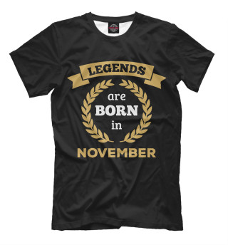 Мужская футболка Легенды рождаются в ноябре