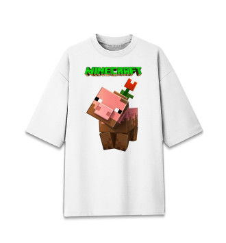 Мужская Хлопковая футболка оверсайз Minecraft