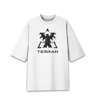 Мужская Хлопковая футболка оверсайз StarCraft II Terran