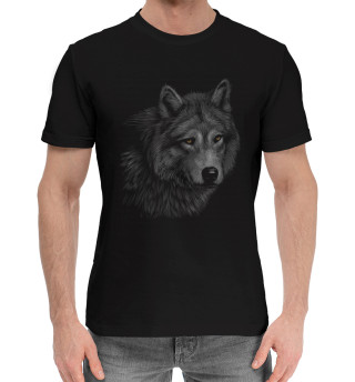Женская хлопковая футболка Волк